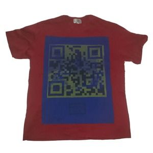 Cav Empt Design Graphic Cut And Sew crewneck T‎ Shirt size Small red and blue